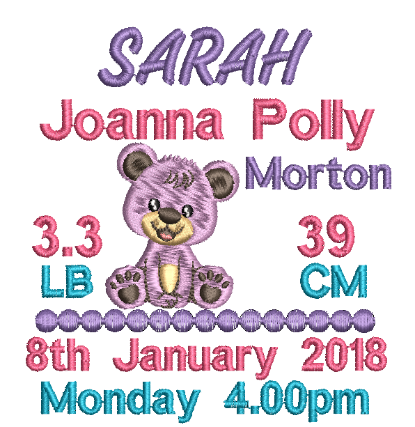 Cubbyford the Memory bear- Pink