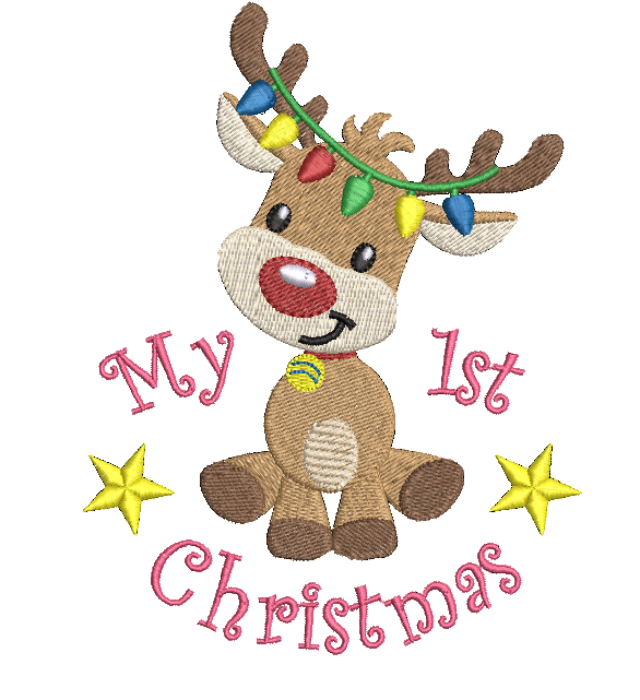 Pink Reindeer Memory Bear