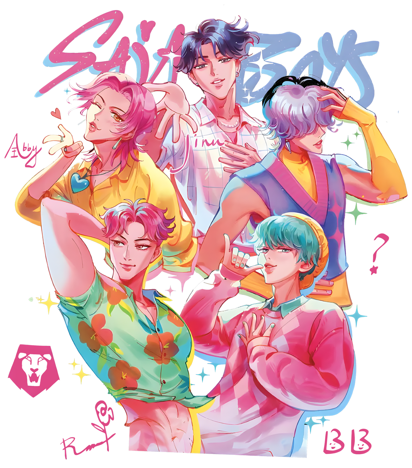 KPop Saja Boys Drawings Tee