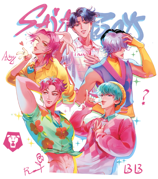KPop Saja Boys Drawings Tee