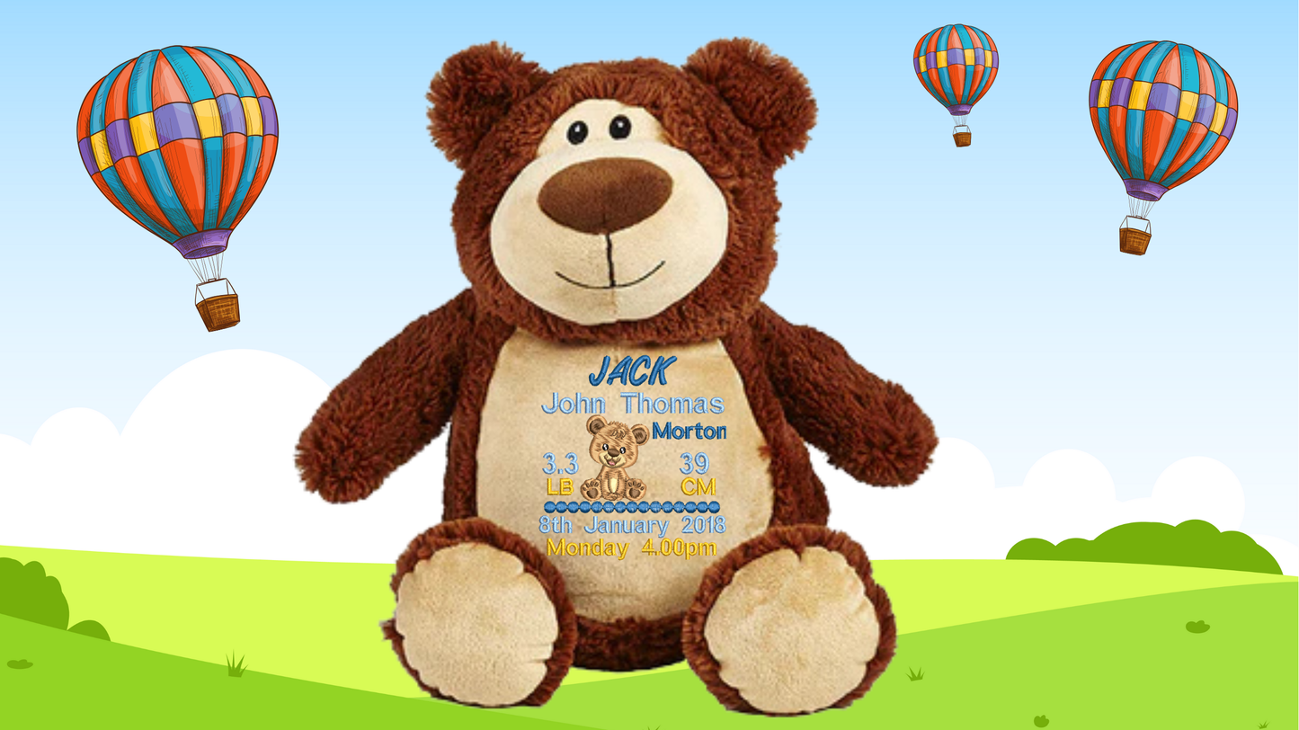 Cubbyford the Memory bear- Brown