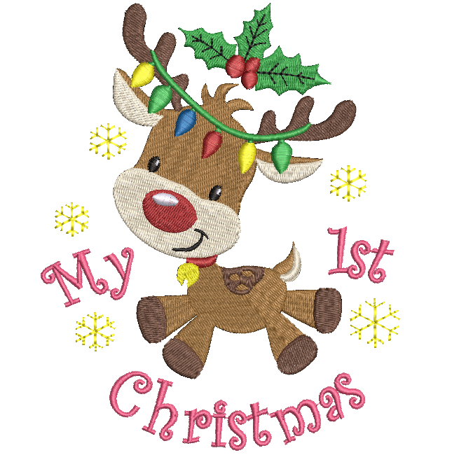 Pink Reindeer Memory Bear